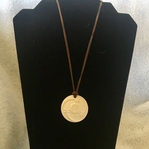 🆕 Glazed Ceramic Medallion necklace